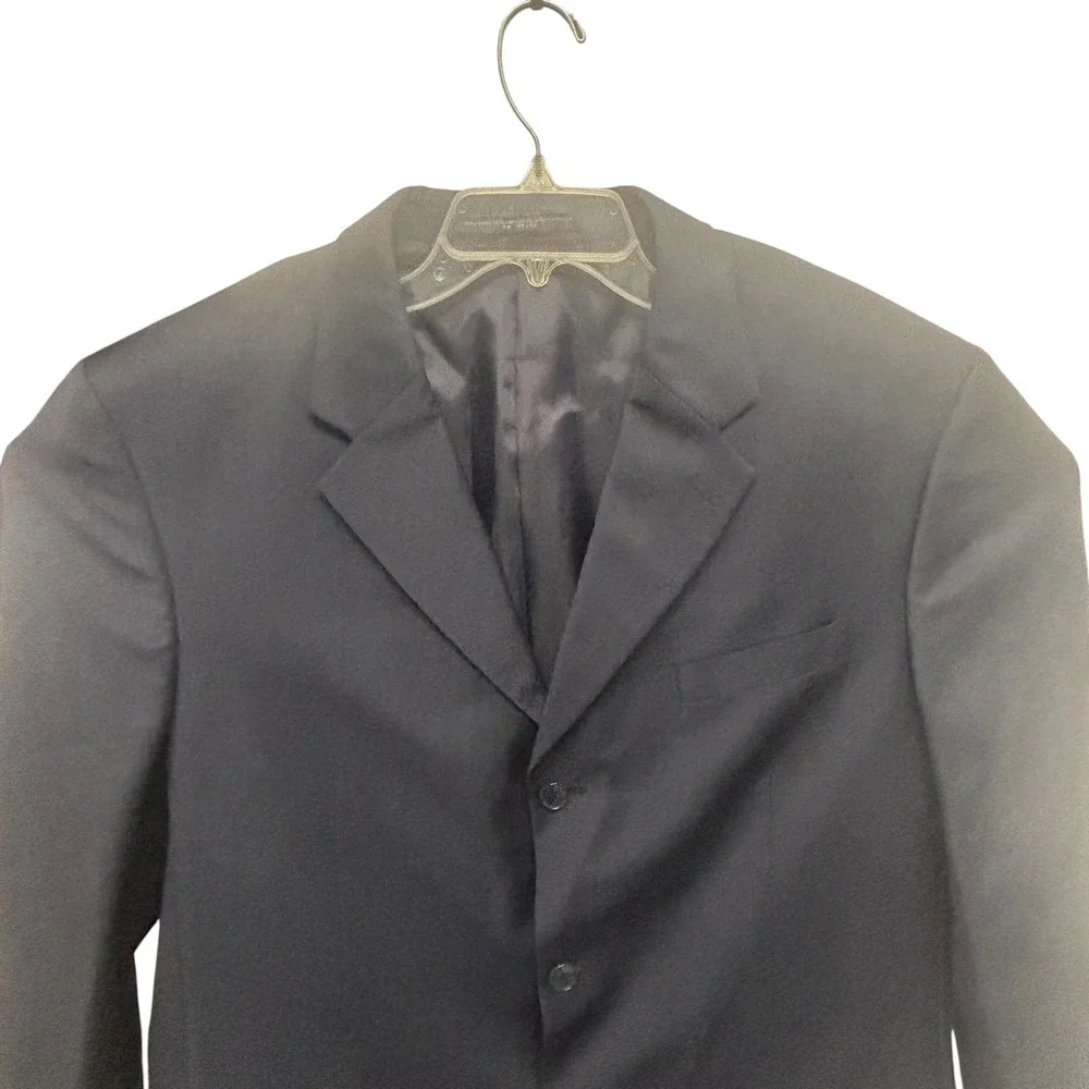 Jones New York Navy Blue 3-Button Tailored Blazer Suit Jacket 44L Mens